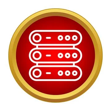 Stacked server rack icon storing data in a network Illustrazione stock