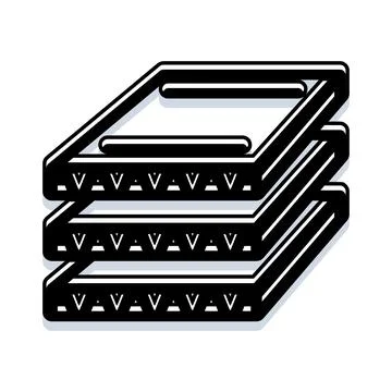 Stacked server rack units for cloud computing infrastructure Stock Illustration