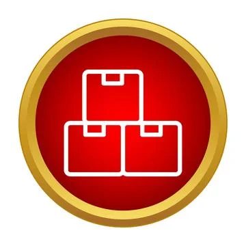 Stacked shipping boxes logistics and delivery icon Stock Illustration