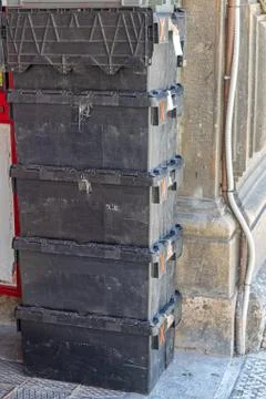 Stacked Shipping Boxes Stock Photos