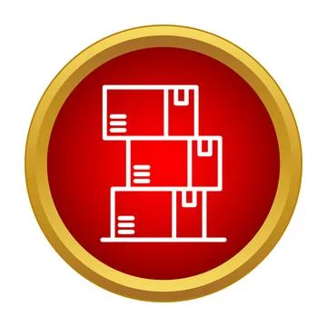Stacked shipping boxes representing delivery and logistics icon イラスト素材