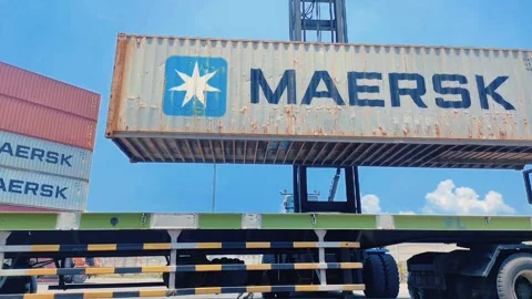 Stacked shipping containers Stock Footage 312021787