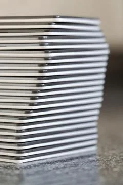 Stacked slide frames Foto stock