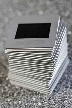 Stacked slide frames Stock Photos
