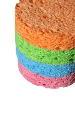 Stacked sponge background Stock Photos