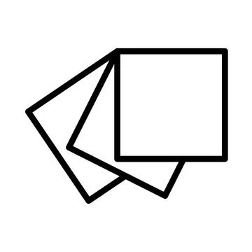 Stacked square frames icon isolated on a transparent background Stockillustratie
