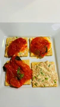 Stacked square toasts Stock Photos