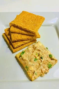 Stacked square toasts Stock Photos