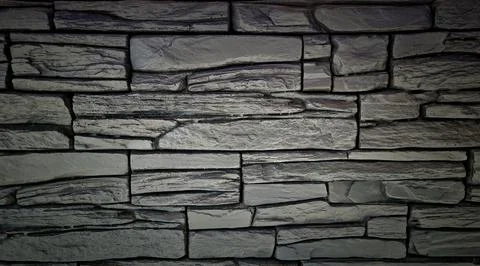 Stacked stone wall texture with horizontal pattern Stock Photos