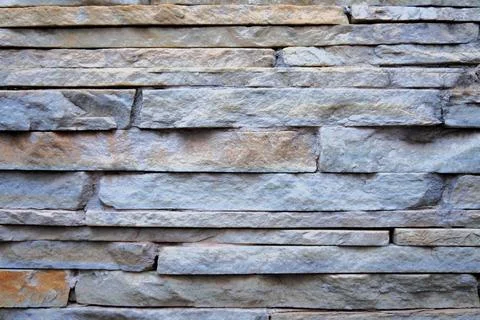 Stacked stone wall texture Stock Photos
