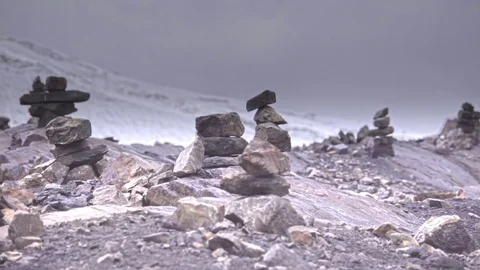 Stacked Stones in mountain 動画素材 70735757