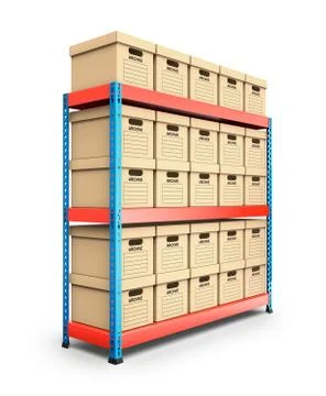 Stacked storage boxes Stock Illustration