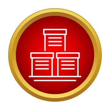 Stacked storage boxes shipping delivery icon symbol イラスト素材