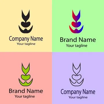 The Stacked Symbols: Balanced Forms and Abstract Meaning logo Stock Illustration