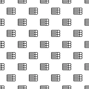 Stacked towels black line pattern seamless background Illustrazione stock