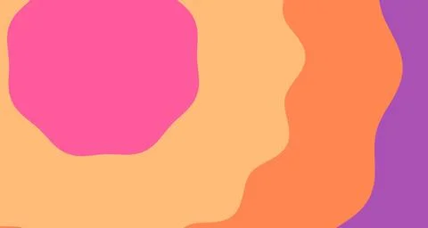 Stacked wavy bands of vibrant sunset hues Stock Illustration