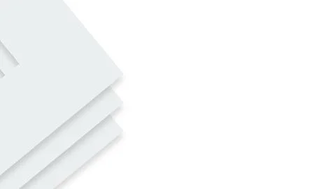 Stacked White Paper Sheets with Sharp Ed edges. Stock Illustration