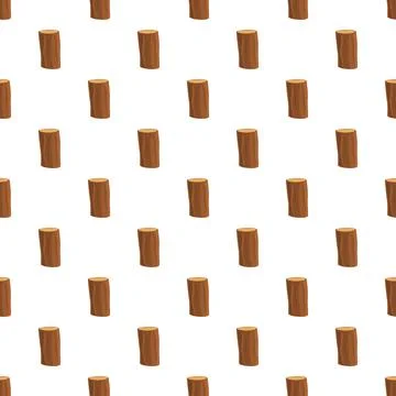 Stacked wood logs repeating pattern or background Illustrazione stock
