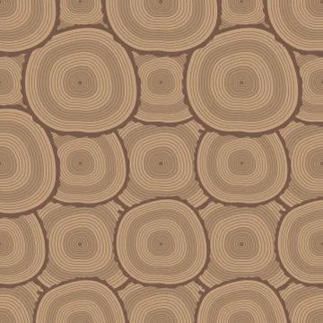 Stacked wood pine timber for construction building cut stump lumber tree bark Stock Illustration