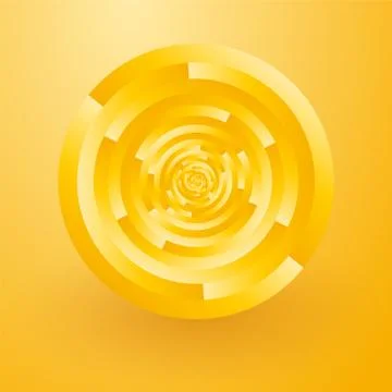 Stacked yellow circle Stock Illustration