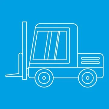 Stacker loader icon outline Illustrazione stock