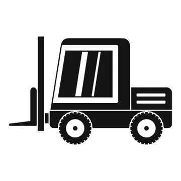 Stacker loader icon simple Illustrazione stock