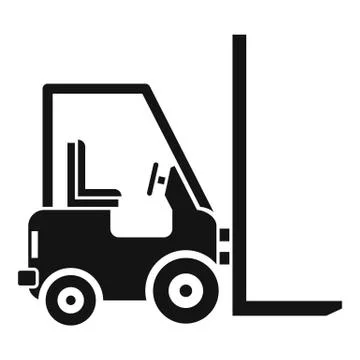 Stacker loader icon, simple style Illustrazione stock