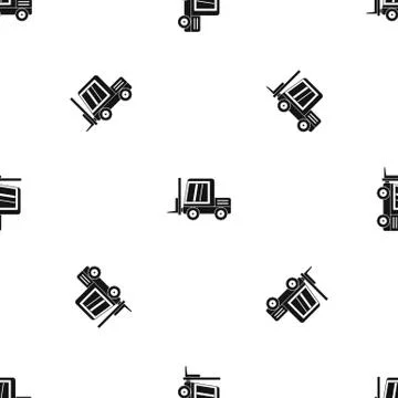Stacker loader pattern seamless black Illustrazione stock