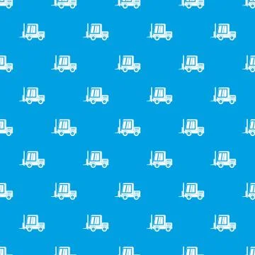 Stacker loader pattern seamless blue Illustrazione stock