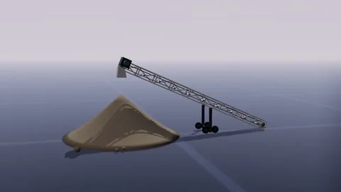 Stacker mining 3d loop 3D animation seamless loop Stock Footage 341782215