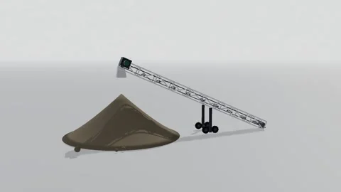 Stacker mining 3d loop white background 3D animation seamless loop Stockbeeldmateriaal 341849780