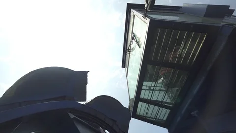 Stacker reclaimer - operator - port Taman Video stock 123784932