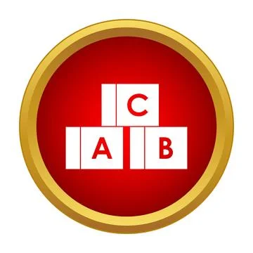Stacking alphabet letter blocks for early education learning 库存插图