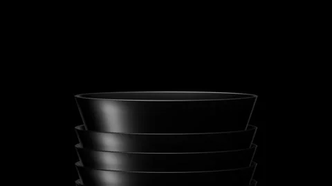 Stacking Black Metallic Bowl Vidéo 334740885