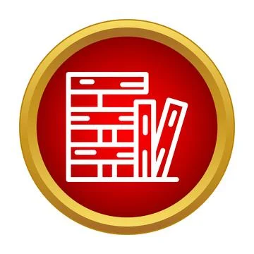 Stacking block game icon showing building and challenge Stock Illustration