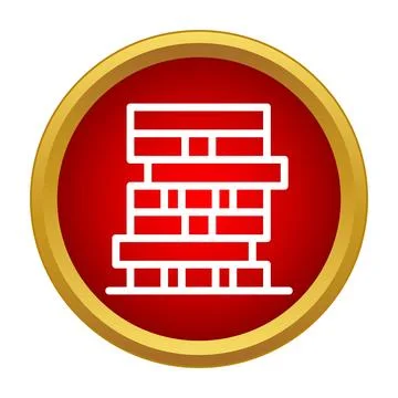 Stacking blocks in a game icon symbol 库存插图