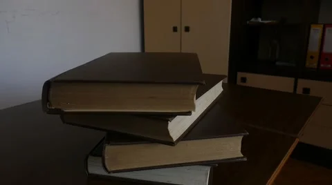 Stacking Books - Encyclopedias - Old Encyclopedia 2 Stock Footage 48984074