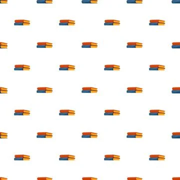 Stacking books seamless pattern for education and knowledge Illustrazione stock