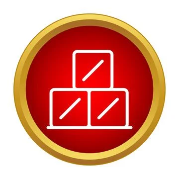 Stacking boxes concept for storage and logistics icon Stock Illustration