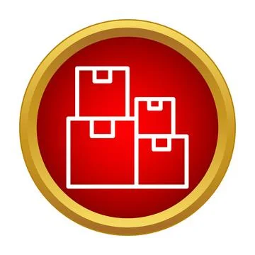Stacking boxes icon illustrating logistics and storage Illustrazione stock