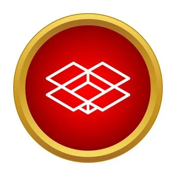 Stacking boxes icon representing data storage or delivery Ilustração Stock