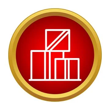 Stacking boxes icon representing shipping logistics and storage Stock Illustration