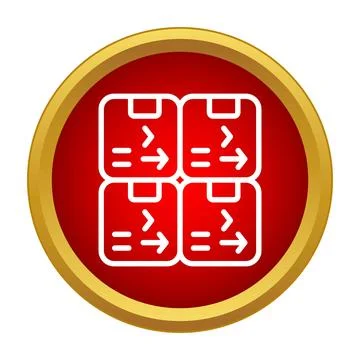 Stacking boxes icon for shipping logistics delivery Stock Illustration