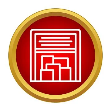 Stacking boxes inside a storage unit icon Stock Illustration
