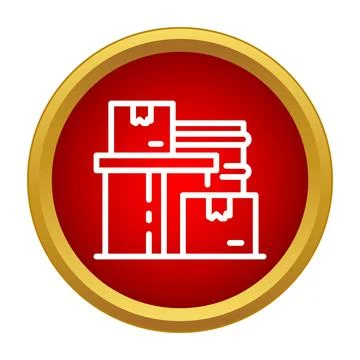 Stacking boxes in logistics warehouse inventory storage Stock Illustration