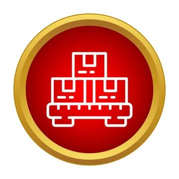 Stacking boxes on a pallet icon for shipping and delivery 库存插图