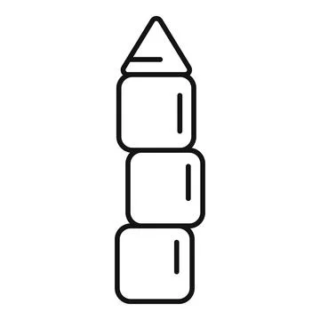 Stacking building blocks towering high Stockillustratie