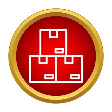 Stacking cardboard boxes for shipping and delivery logistics icon Stock Illustration