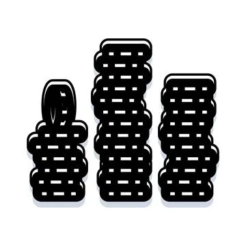 Stacking coins achieving financial growth and wealth accumulation Stock Illustration