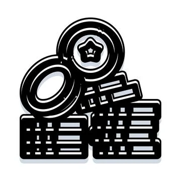Stacking coins and currency creating financial wealth Stock Illustration
